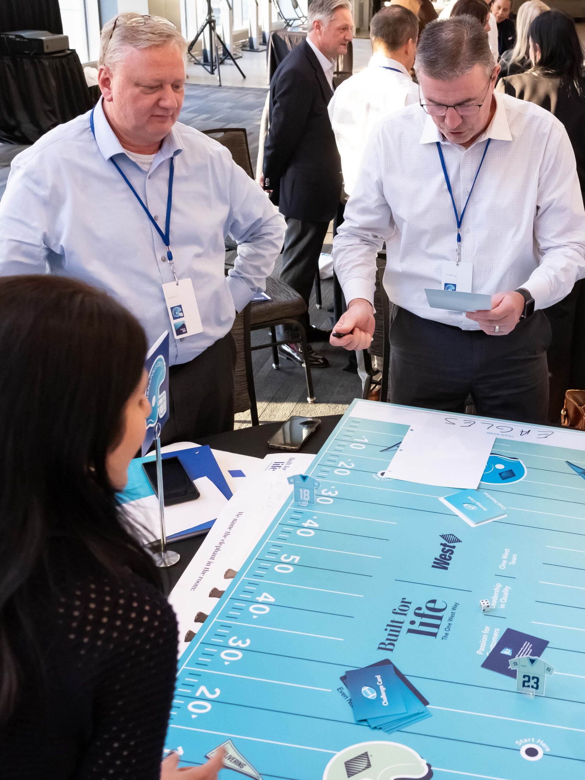 West colleagues gathered around a table at the conference